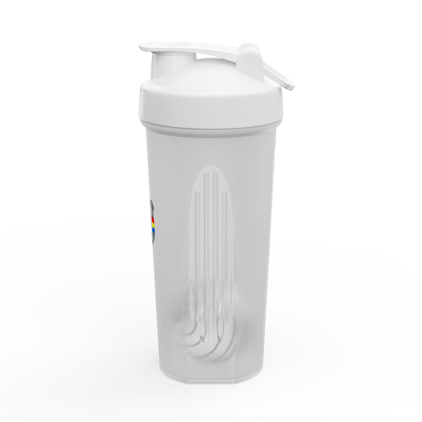 Protein Shaker Bottle — Rainbow Weightlifting Badge Design