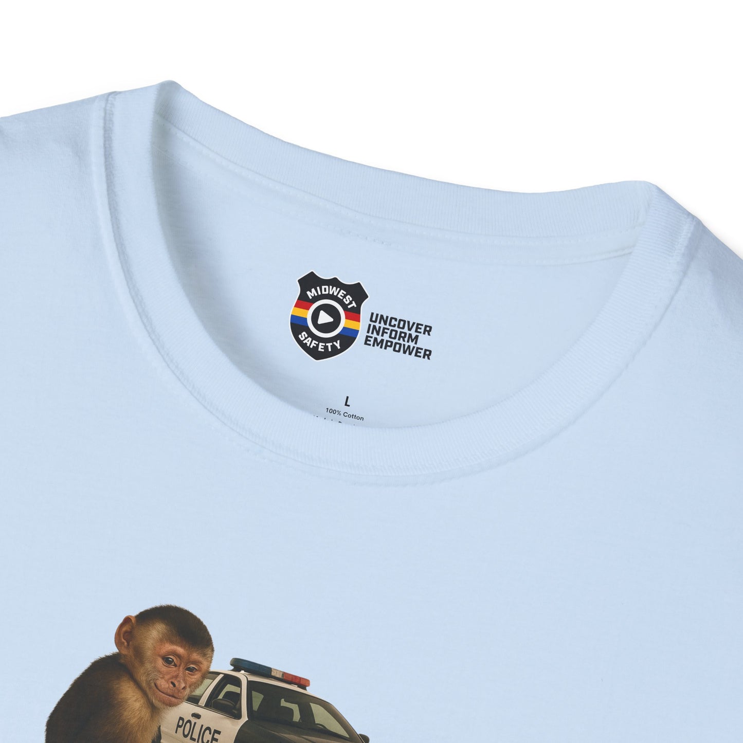 Went Bananas Unisex Softstyle Police Silly T-Shirt - Fun & Quirky Graphic Tee