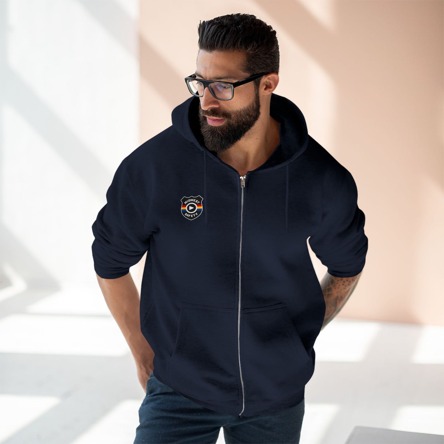 Cozy Unisex Zip Hoodie with Unique Design - Perfect for Casual Wear