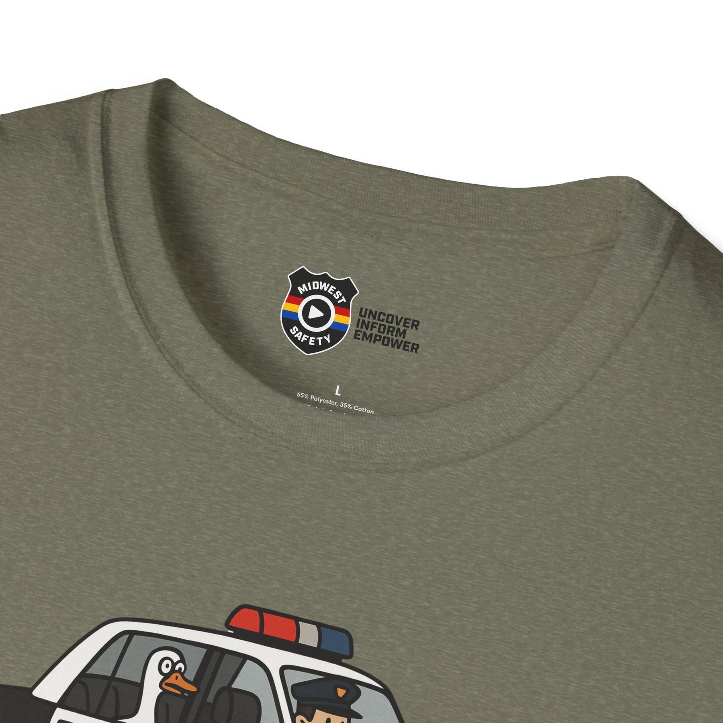 Unisex Softstyle Police Silly T-Shirt - Fun & Quirky Graphic Tee Alternate