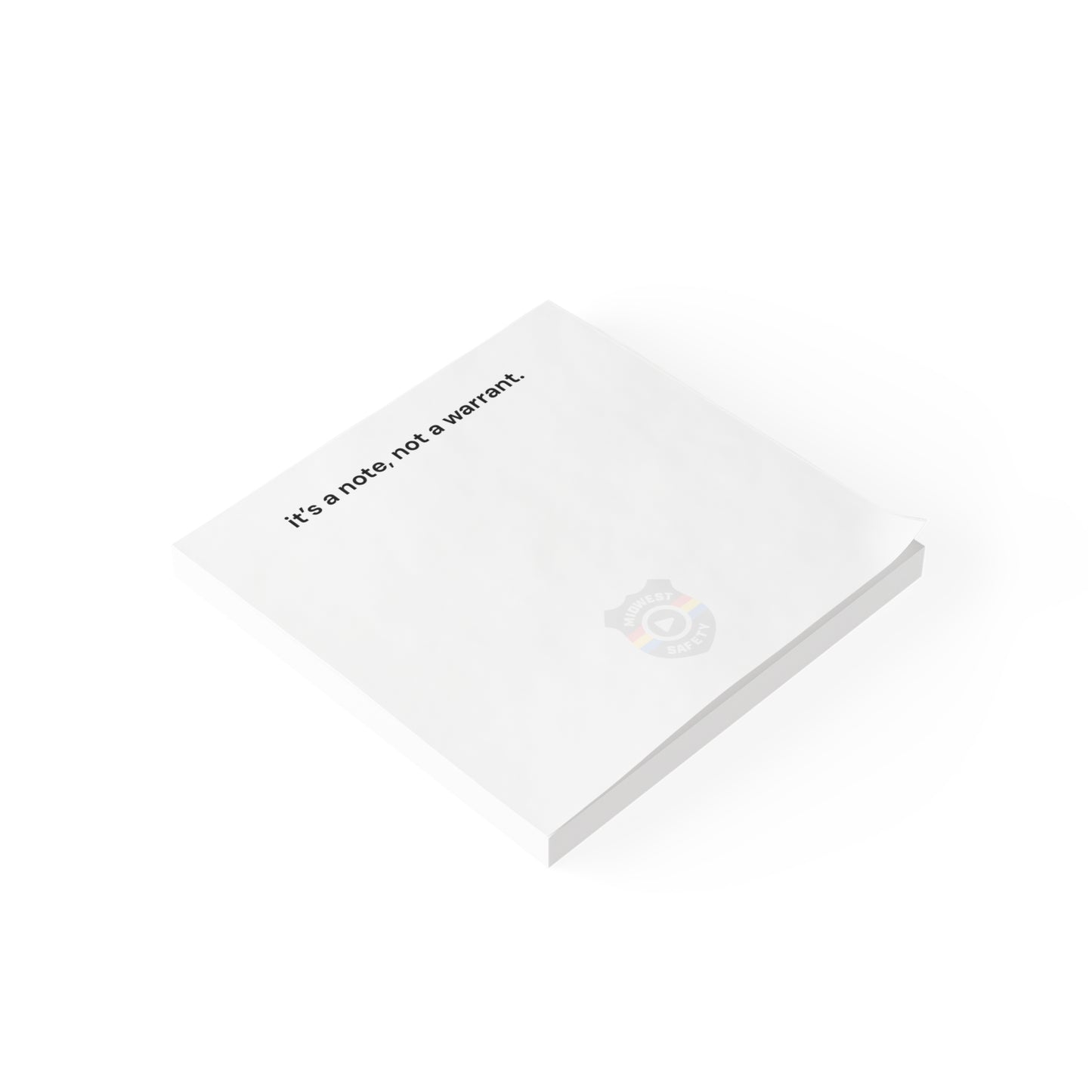 Humorous Post-it® Note Pads - 'It's a Note, Not a Warrant' - Perfect for Office & Home Use
