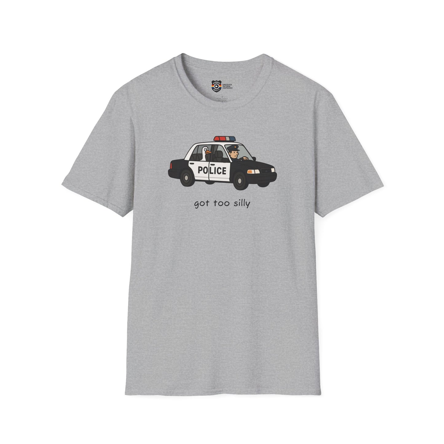 Unisex Softstyle Police Silly T-Shirt - Fun & Quirky Graphic Tee Alternate