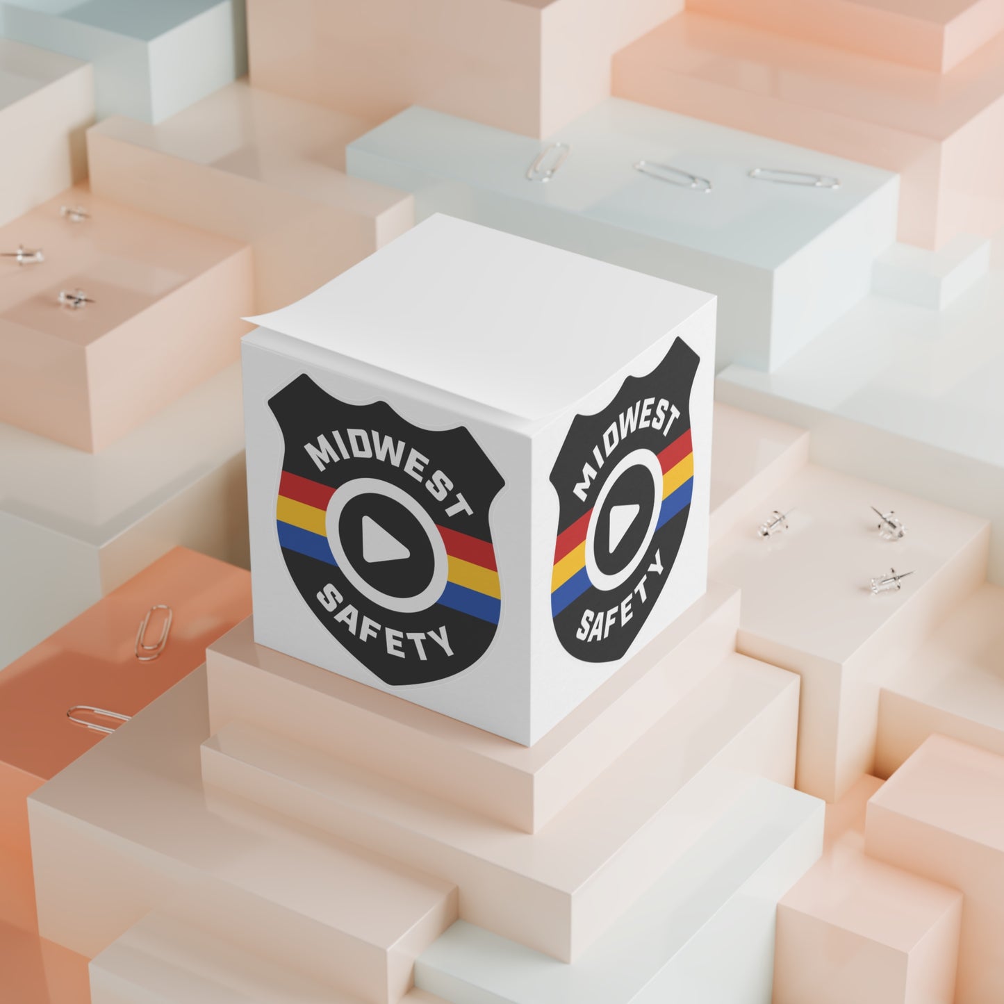 Midwest Safety Note Cube - Fun Desk Accessory for Safety Enthusiasts