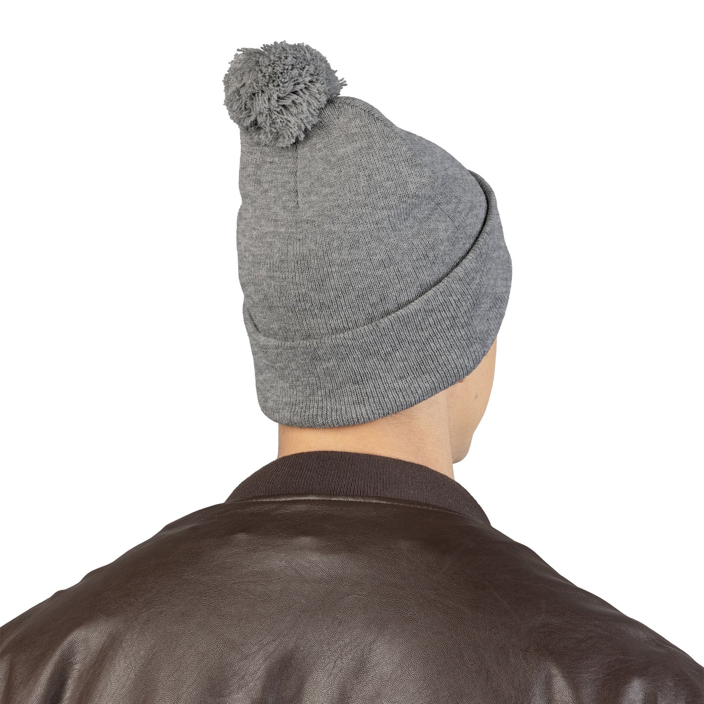 Cozy Pom-Pom Knit Cap for Winter Adventures, Warm Winter Beanie, Custom Embroidered Hat, Gift for Him and Her, Fashionable Knit Cap