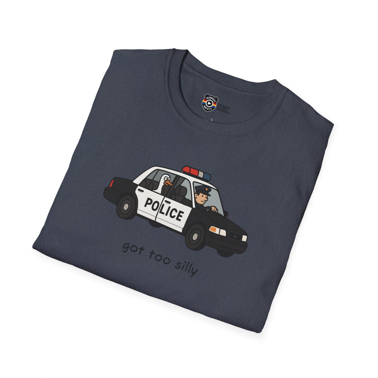 Unisex Softstyle Police Silly T-Shirt - Fun & Quirky Graphic Tee Alternate
