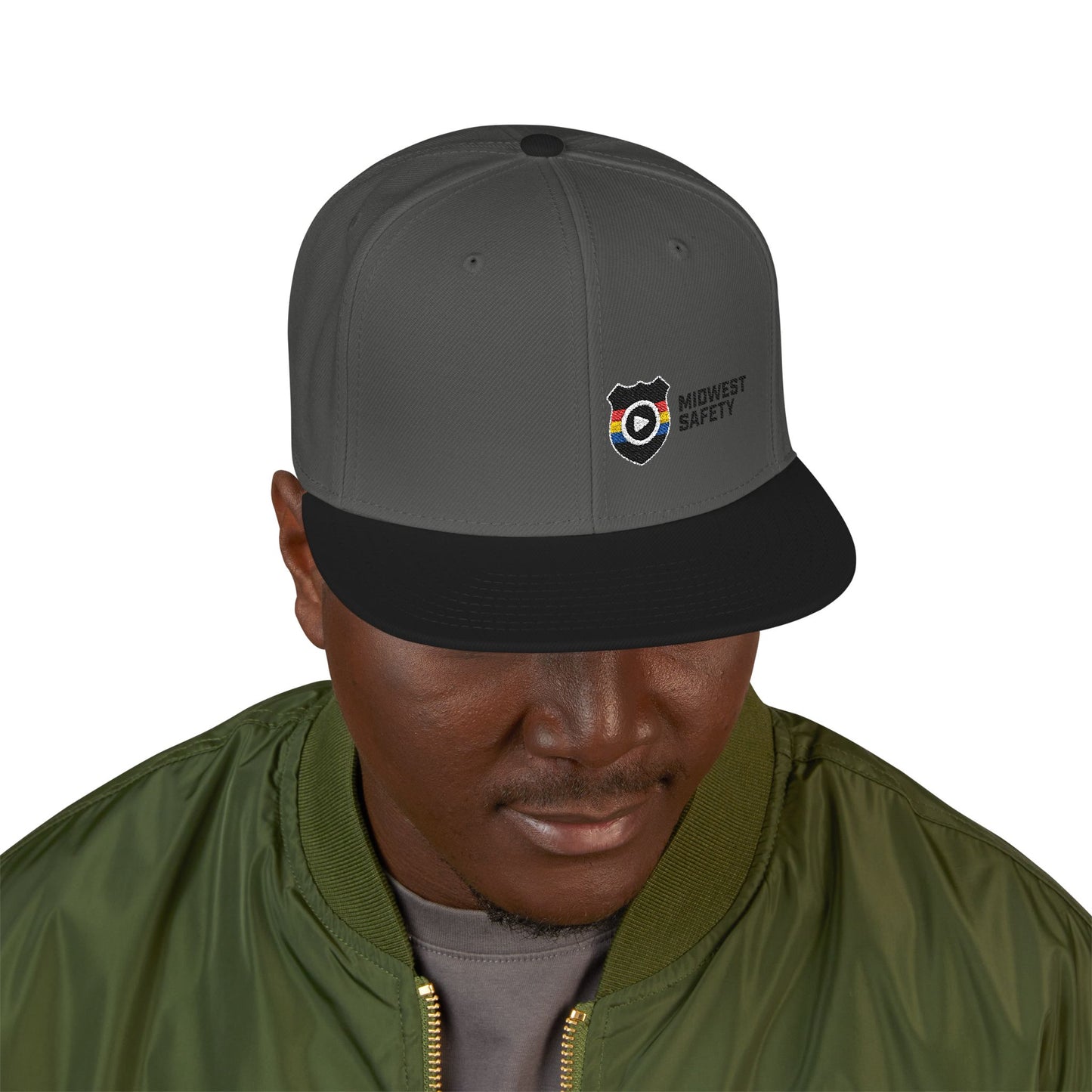 Midwest Safety Snapback Hat, Embroidered Cap, Stylish Men’s/Gifts for Him, Casual Go-to Accessory, Everyday Wear, Cool Streetwear