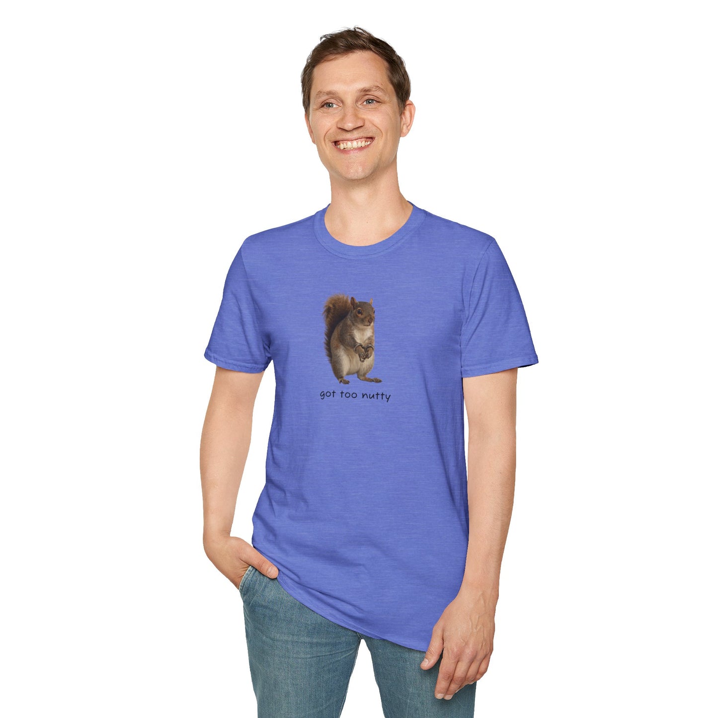 Got Too Nutty Unisex Softstyle Police Silly T-Shirt - Fun & Quirky Graphic Tee