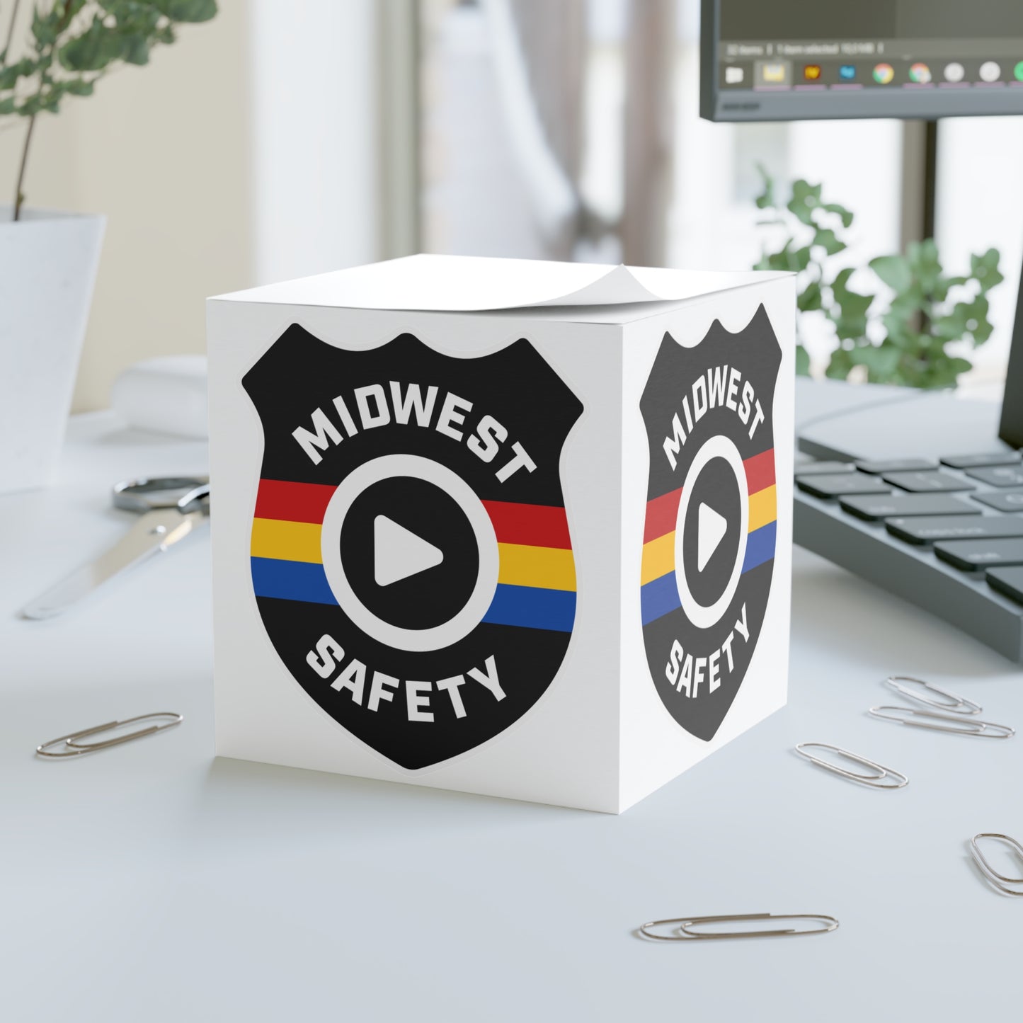 Midwest Safety Note Cube - Fun Desk Accessory for Safety Enthusiasts