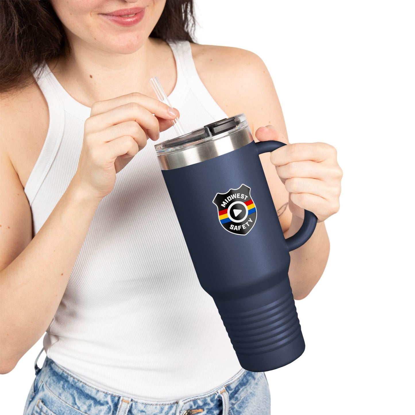 Midwest Safety Insulated Travel Mug - 40oz, Reusable Coffee Cup, Outdoor Adventure Tumbler, Gift for Him/Her, Eco-Friendly Drinkware