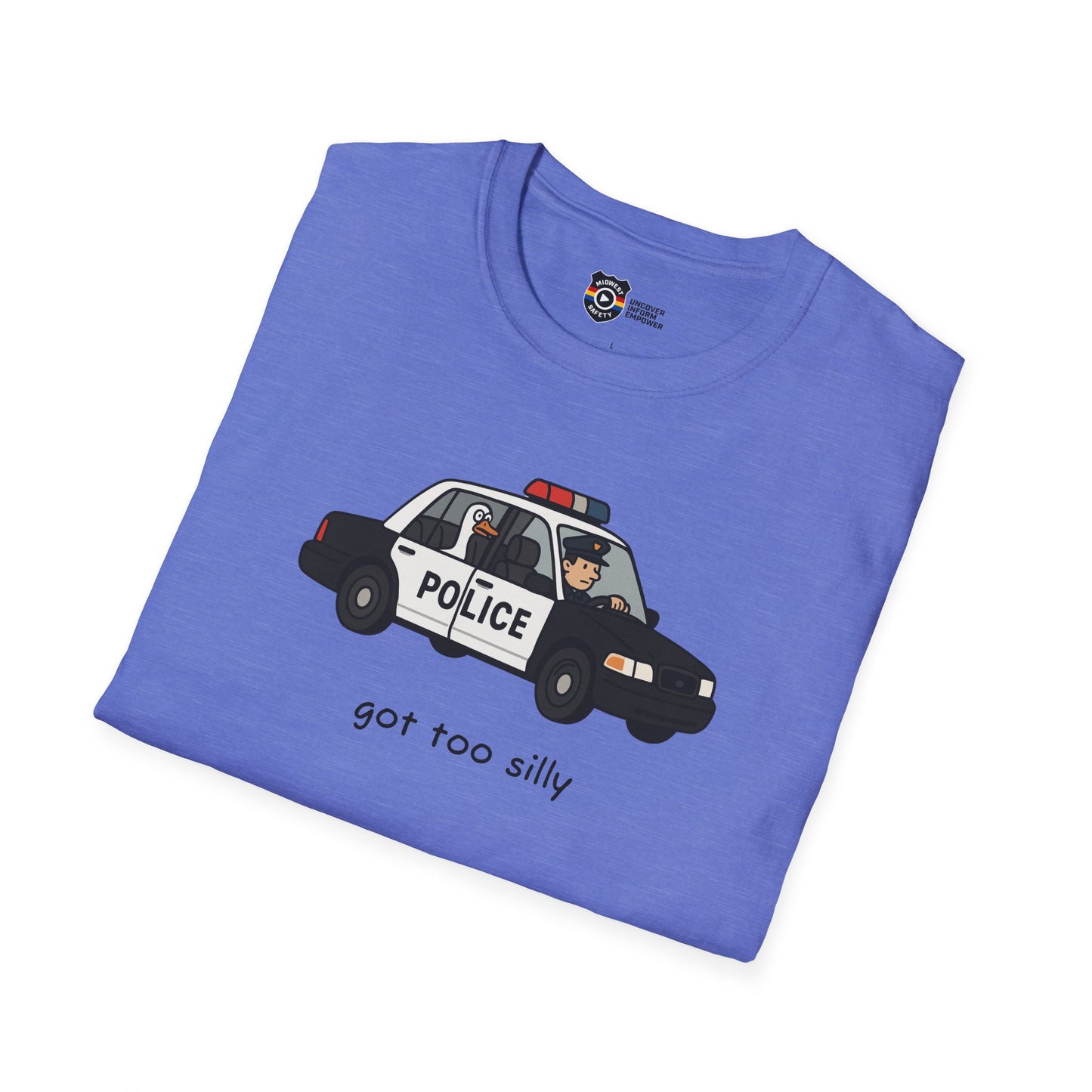 Unisex Softstyle Police Silly T-Shirt - Fun & Quirky Graphic Tee Alternate