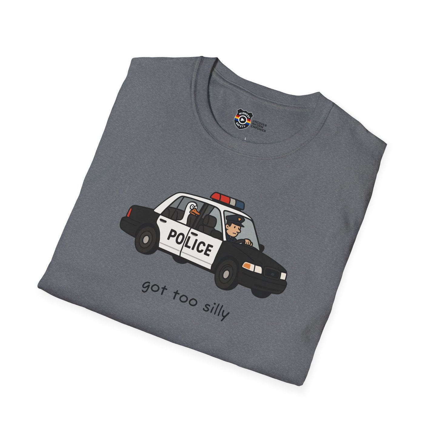 Unisex Softstyle Police Silly T-Shirt - Fun & Quirky Graphic Tee Alternate