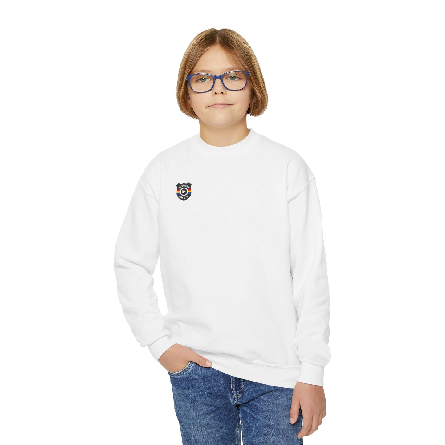 Youth Crewneck Sweatshirt - Cute Logo Design, Cozy Kids Apparel for Everyday Wear, Gifts for Birthdays, Holidays