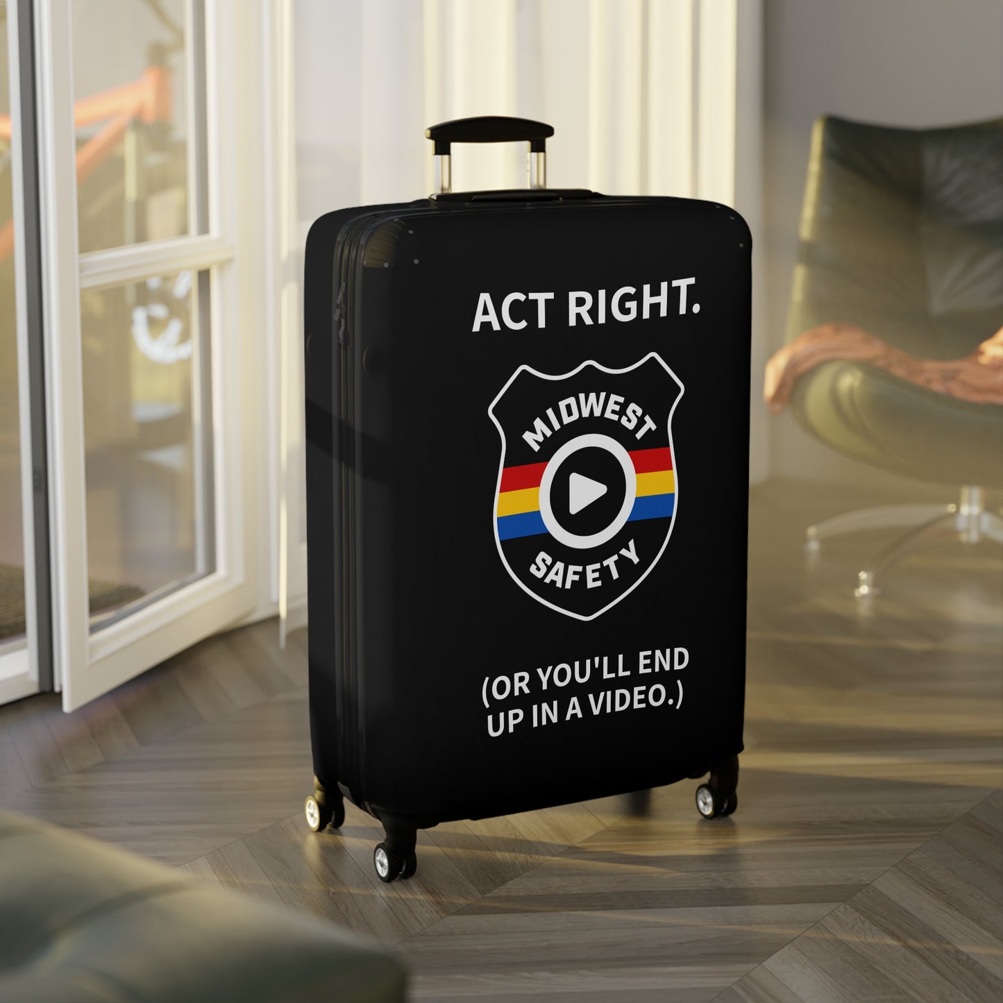 Midwest Safety Luggage Cover - Travel in Style with a Warning