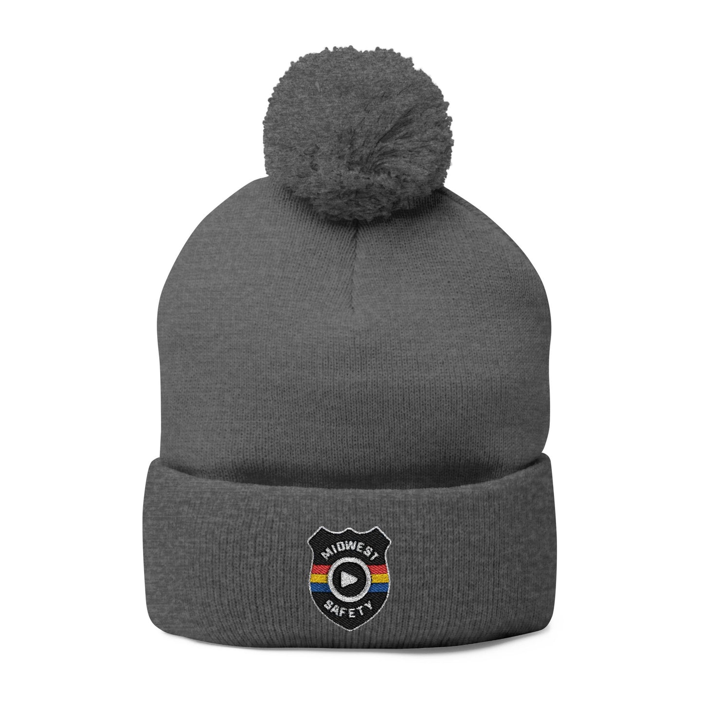 Cozy Pom-Pom Knit Cap - Stylish Winter Beanie, Holiday Gift, Warm Hat for Outdoor Activities, Beanie with Custom Embroidery