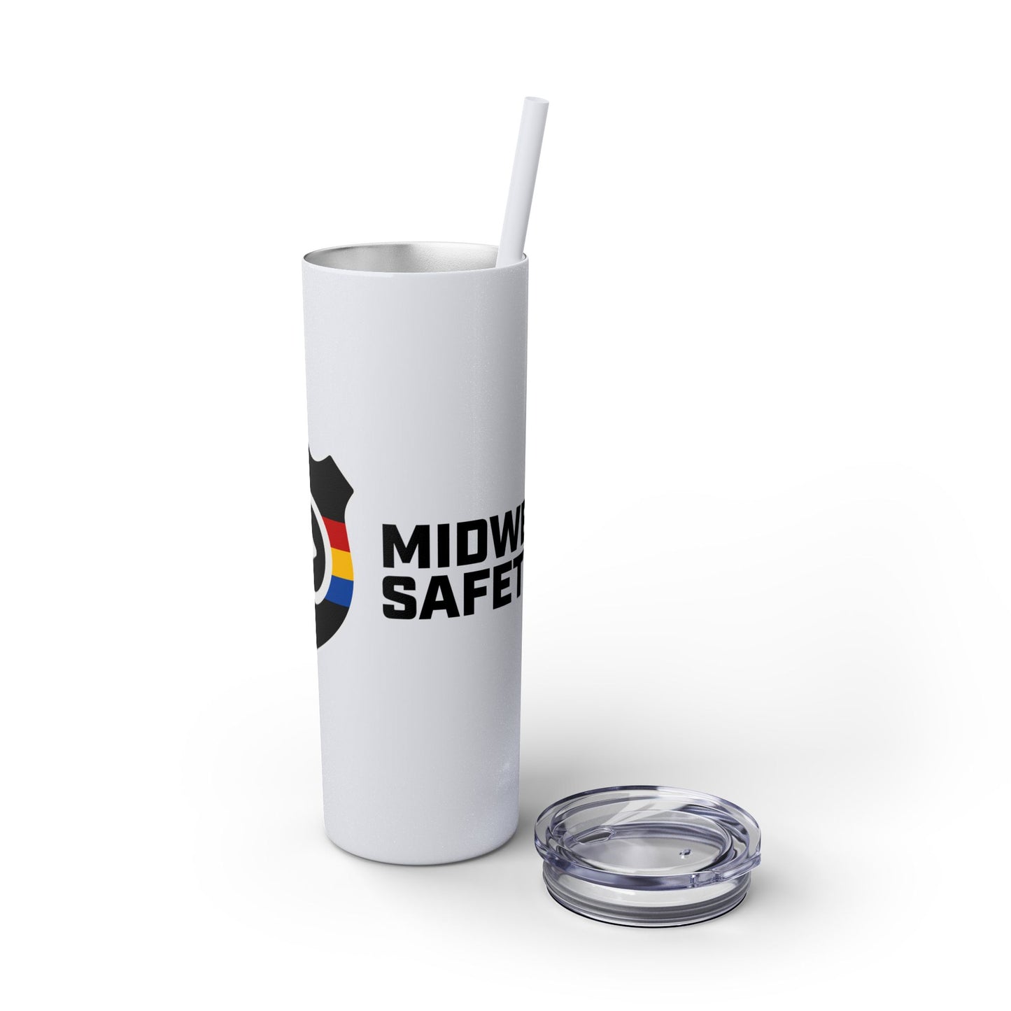 20oz Skinny Tumbler with Straw - MIDWEST SAFETY Design