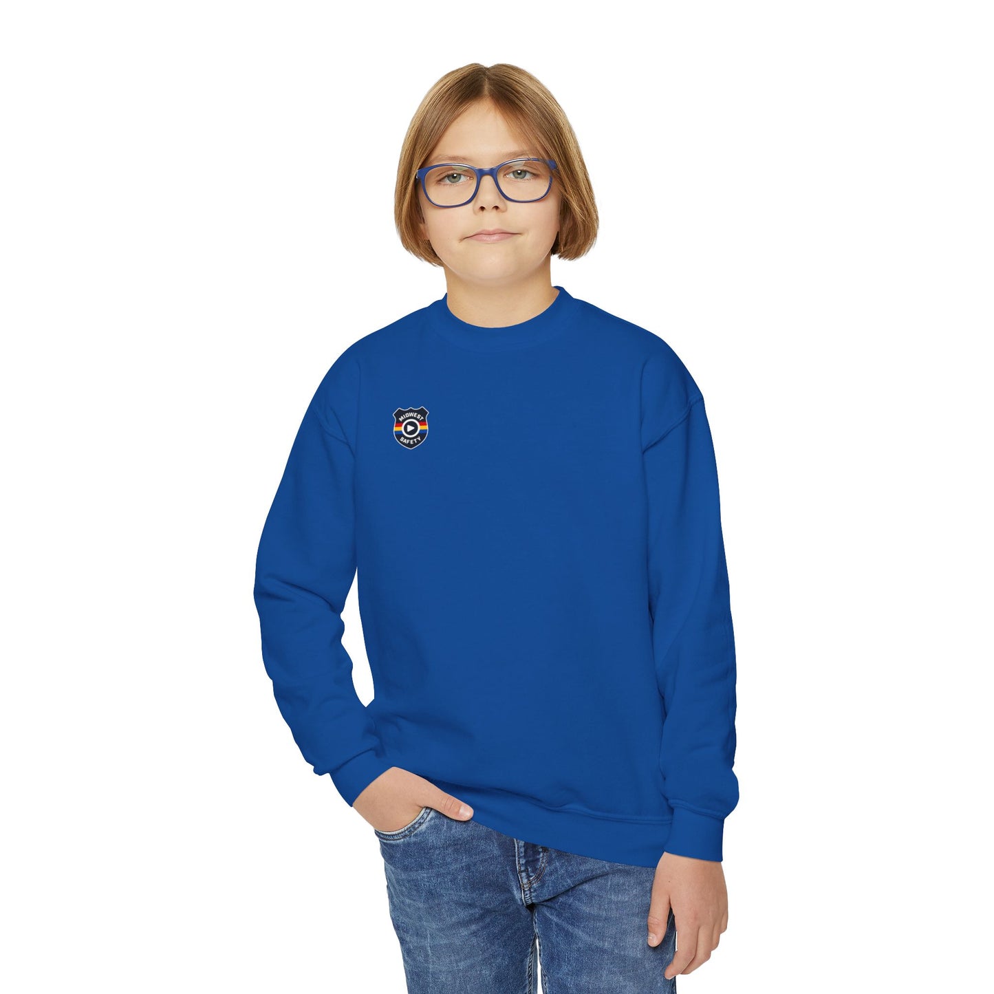 Youth Crewneck Sweatshirt - Cute Logo Design, Cozy Kids Apparel for Everyday Wear, Gifts for Birthdays, Holidays