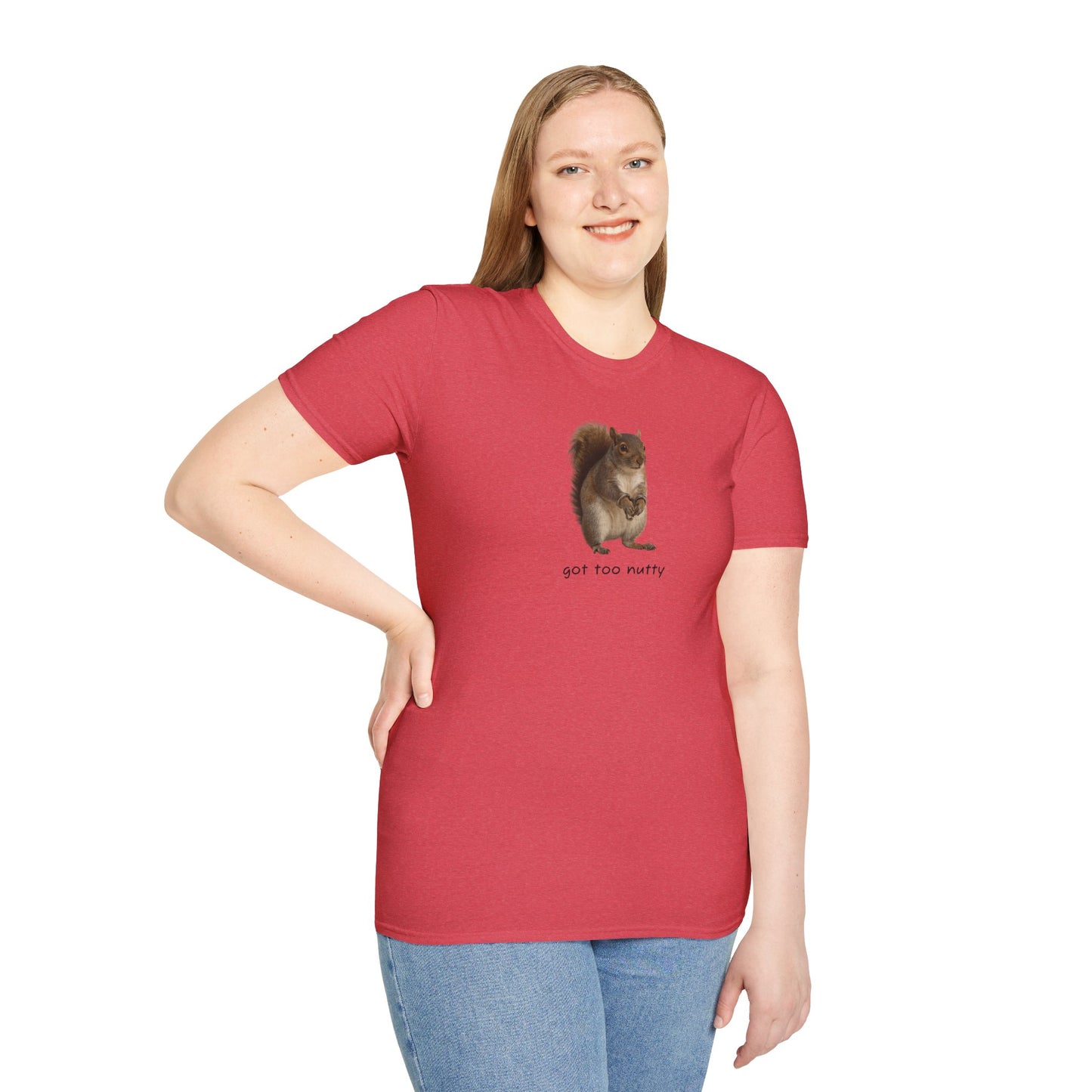 Got Too Nutty Unisex Softstyle Police Silly T-Shirt - Fun & Quirky Graphic Tee