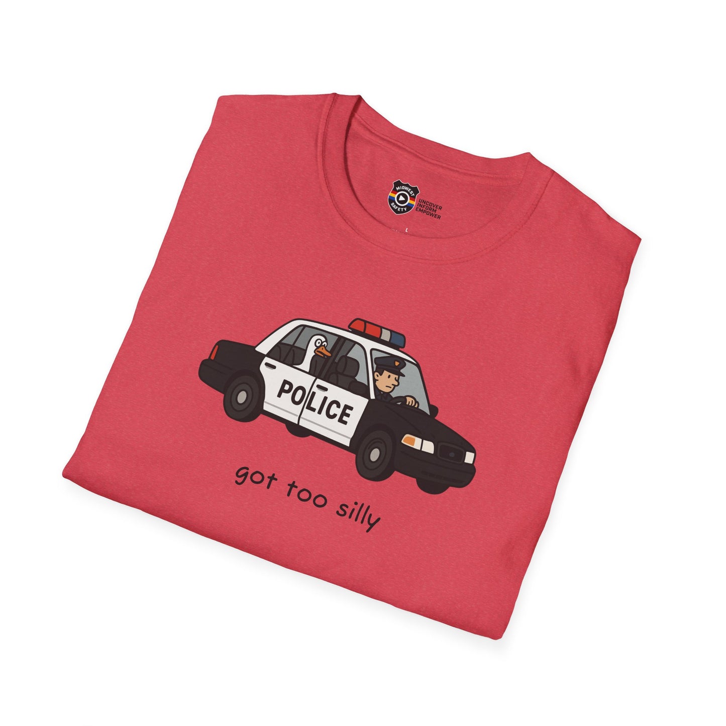 Unisex Softstyle Police Silly T-Shirt - Fun & Quirky Graphic Tee Alternate