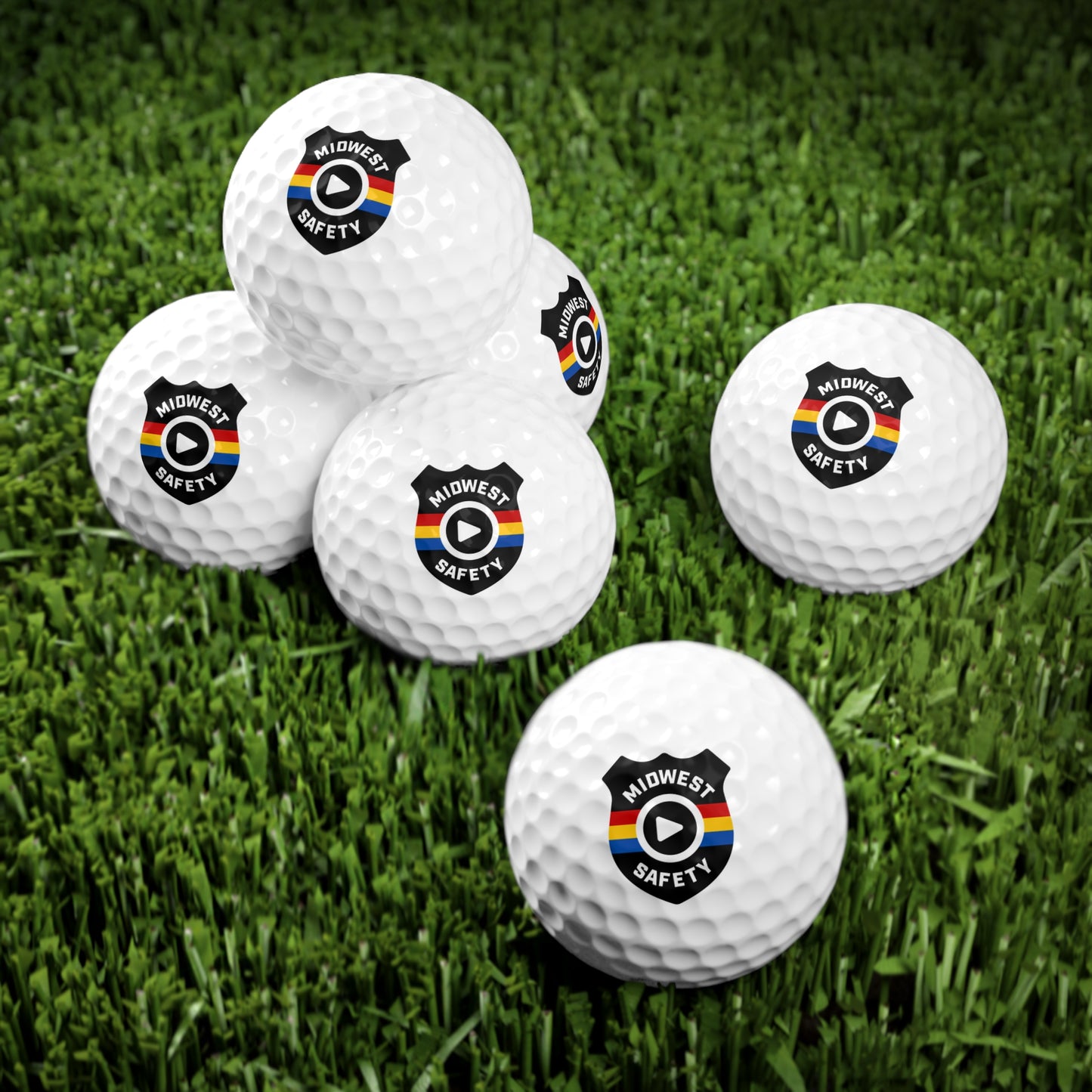 Custom Midwest Safety Golf Balls - 6 Pack, Perfect for Golf Enthusiasts