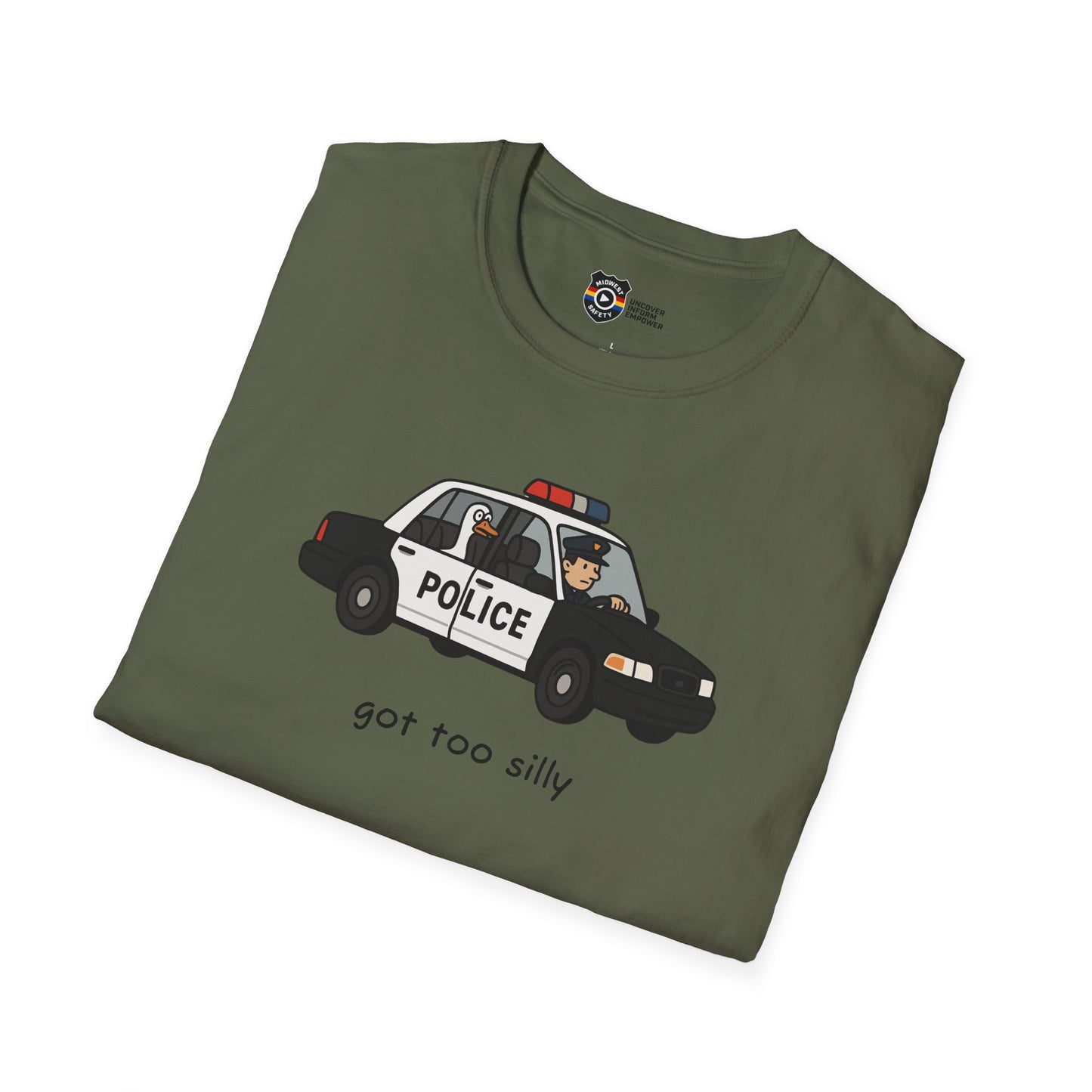 Unisex Softstyle Police Silly T-Shirt - Fun & Quirky Graphic Tee Alternate