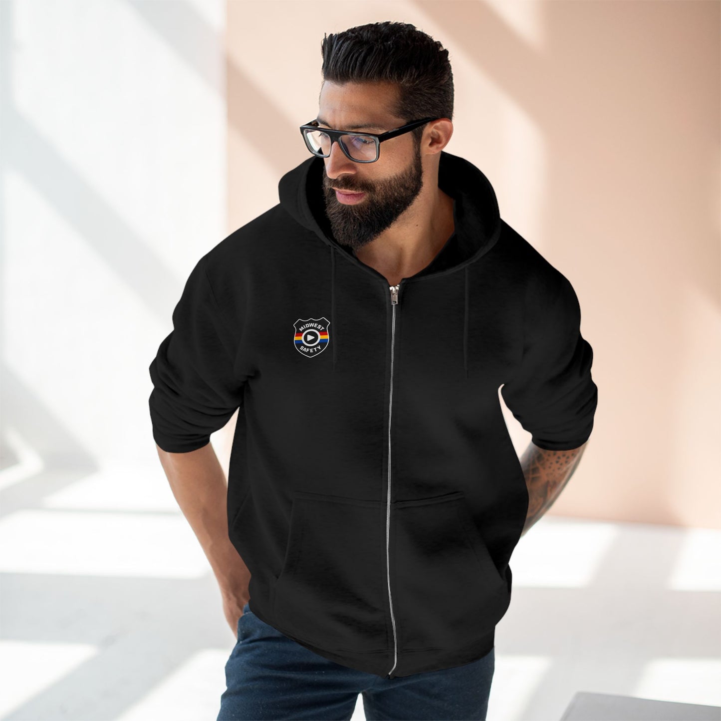 Cozy Unisex Zip Hoodie with Unique Design - Perfect for Casual Wear