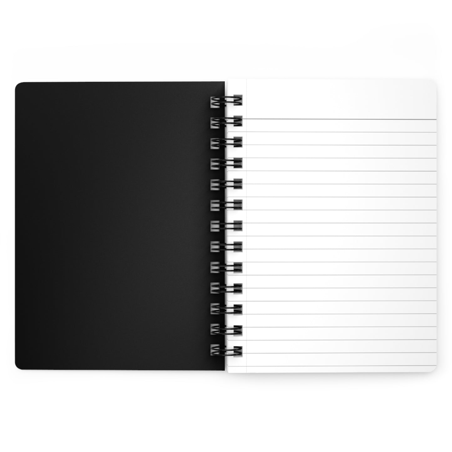 Minimalist Spiral Bound Journal for Daily Planning, Note Taking, Personal Reflections, Gift for Students, Black Notebook, Stationery