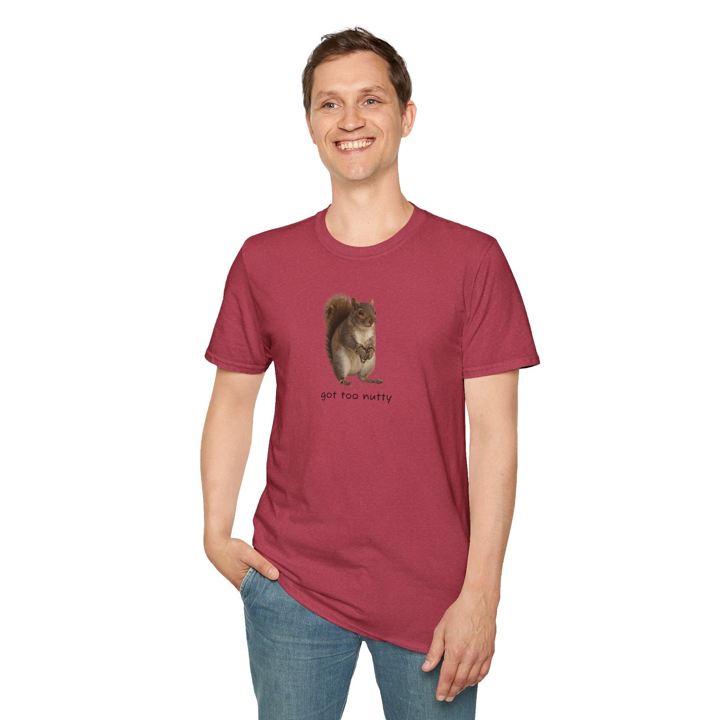 Got Too Nutty Unisex Softstyle Police Silly T-Shirt - Fun & Quirky Graphic Tee