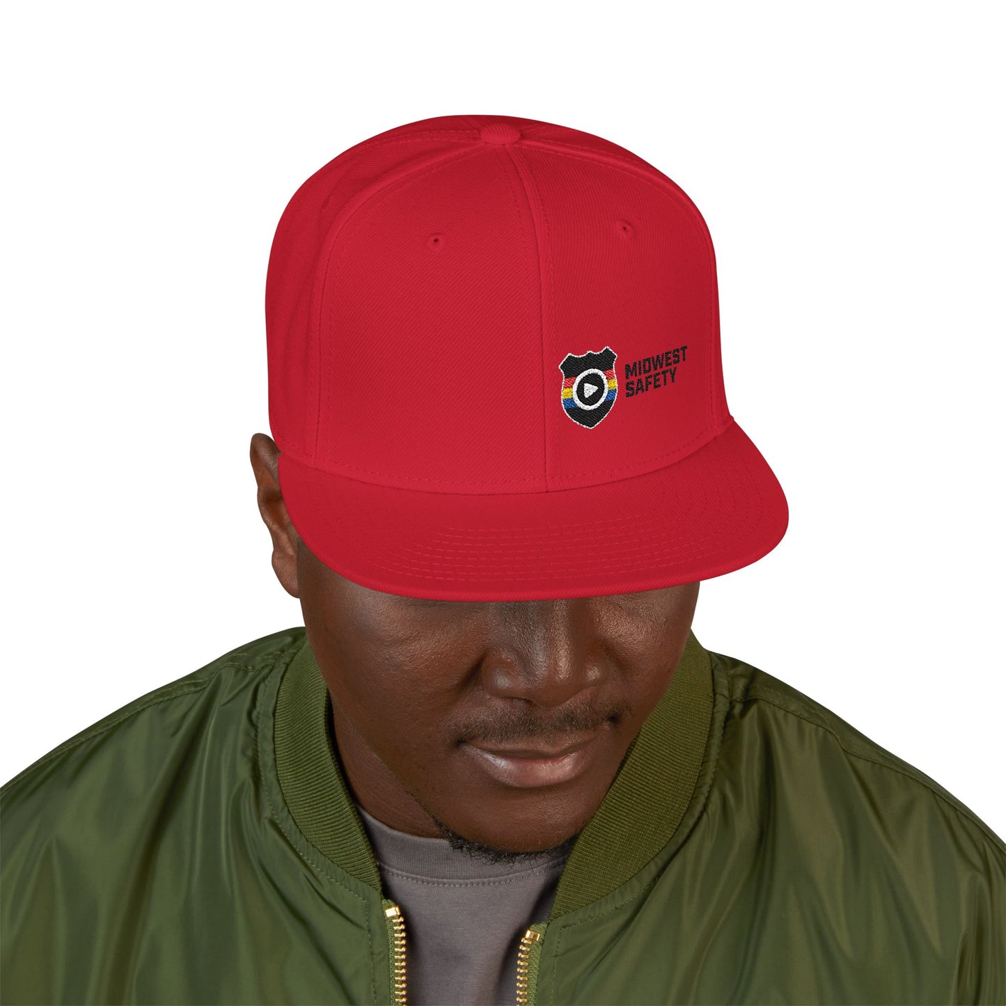 Midwest Safety Snapback Hat, Embroidered Cap, Stylish Men’s/Gifts for Him, Casual Go-to Accessory, Everyday Wear, Cool Streetwear