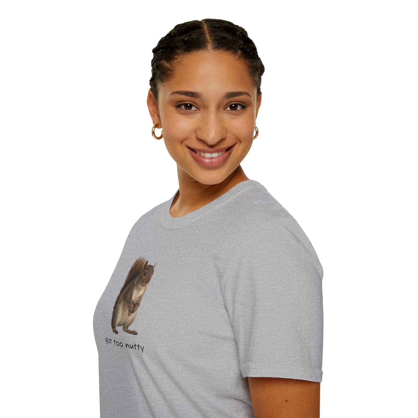 Got Too Nutty Unisex Softstyle Police Silly T-Shirt - Fun & Quirky Graphic Tee