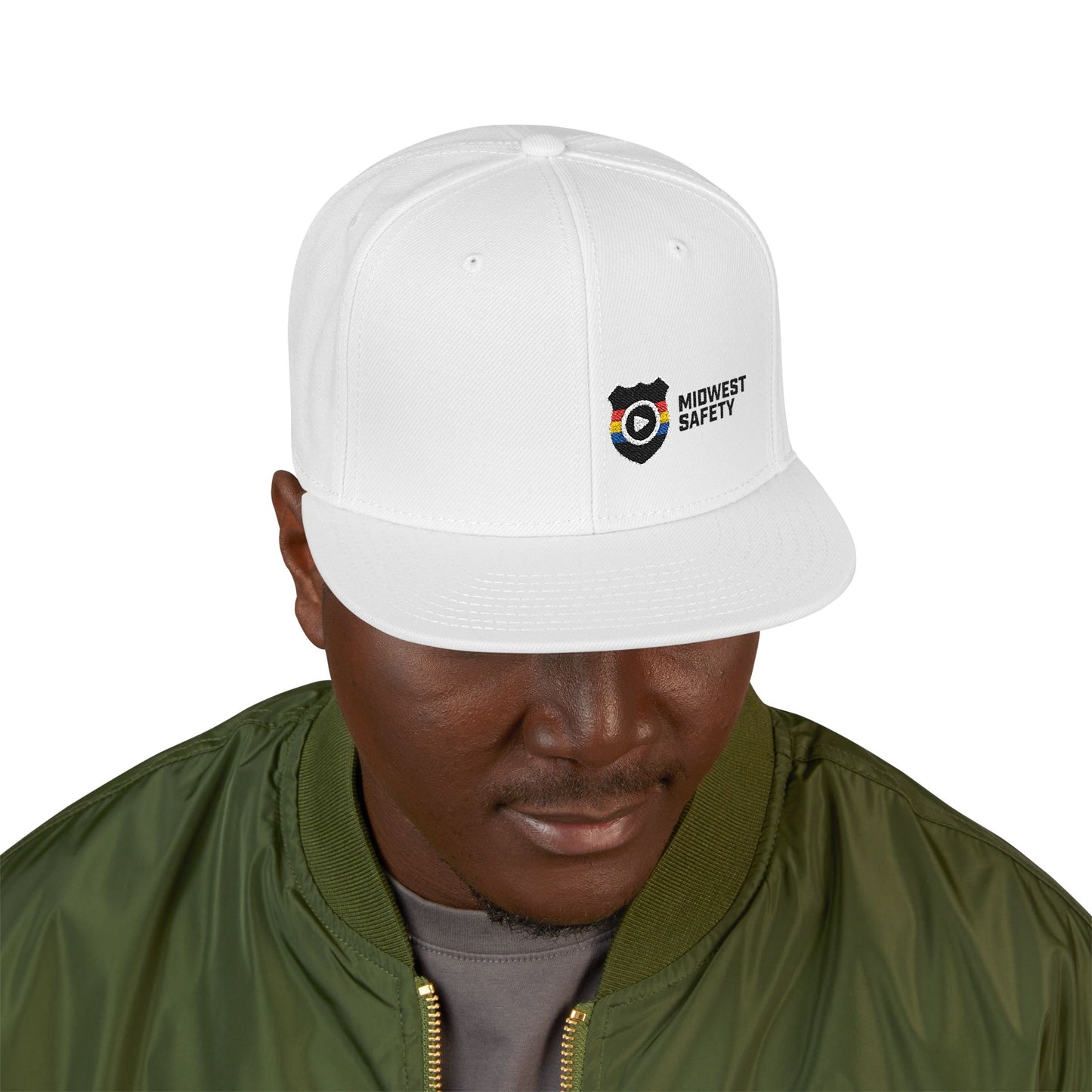 Midwest Safety Snapback Hat, Embroidered Cap, Stylish Men’s/Gifts for Him, Casual Go-to Accessory, Everyday Wear, Cool Streetwear
