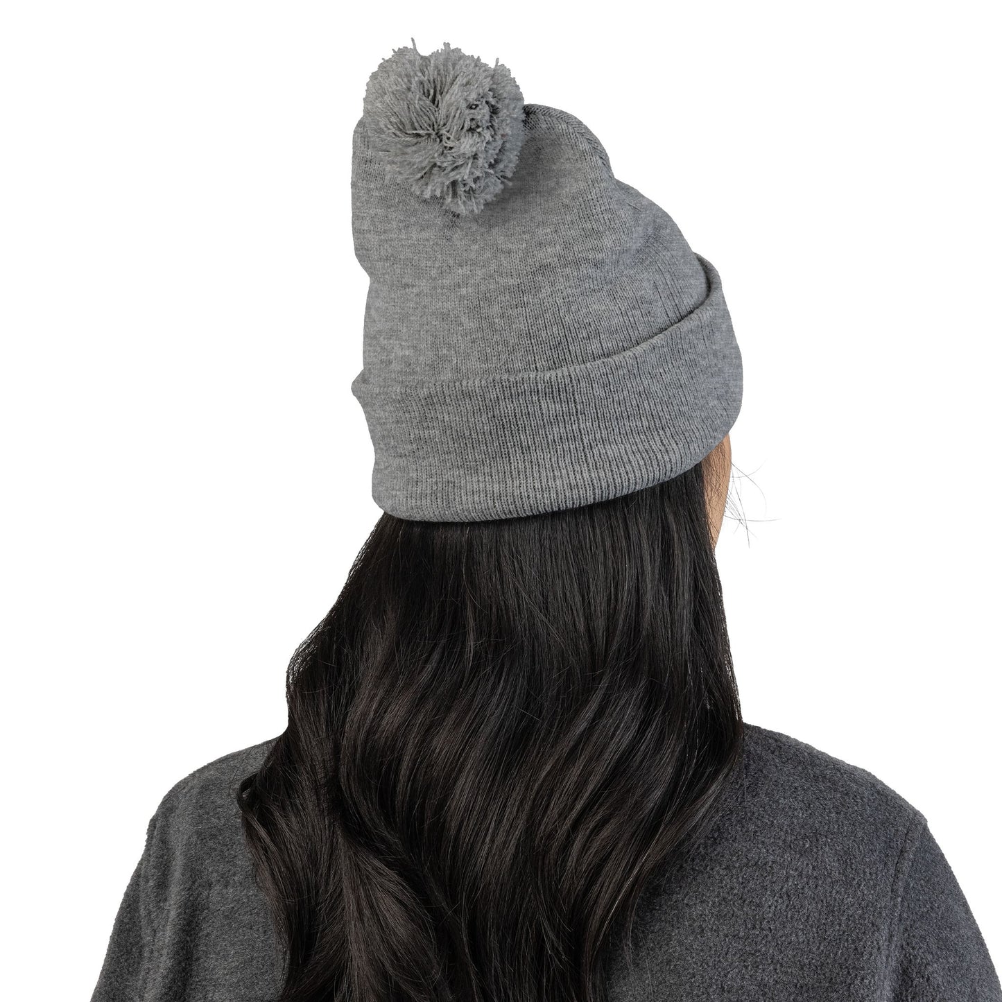 Cozy Pom-Pom Knit Cap for Winter Adventures, Warm Winter Beanie, Custom Embroidered Hat, Gift for Him and Her, Fashionable Knit Cap