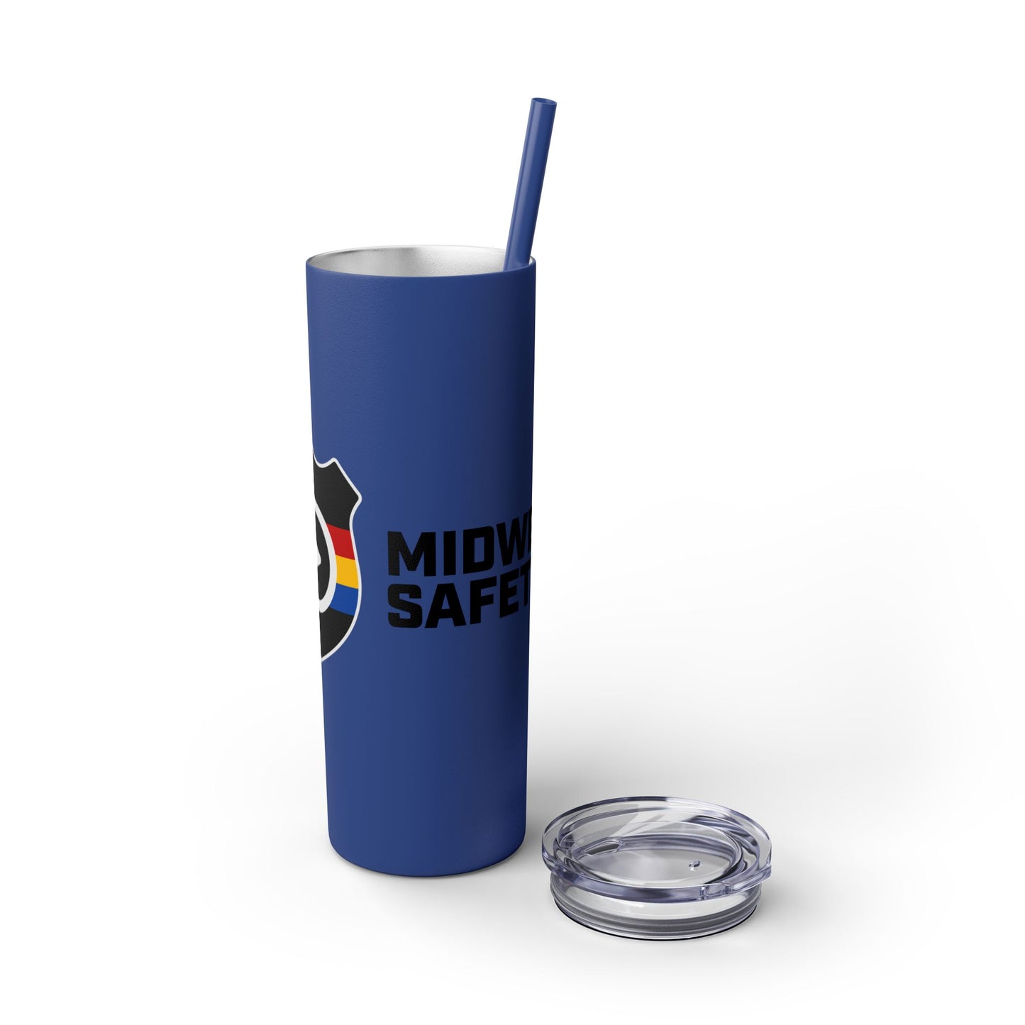 20oz Skinny Tumbler with Straw - MIDWEST SAFETY Design