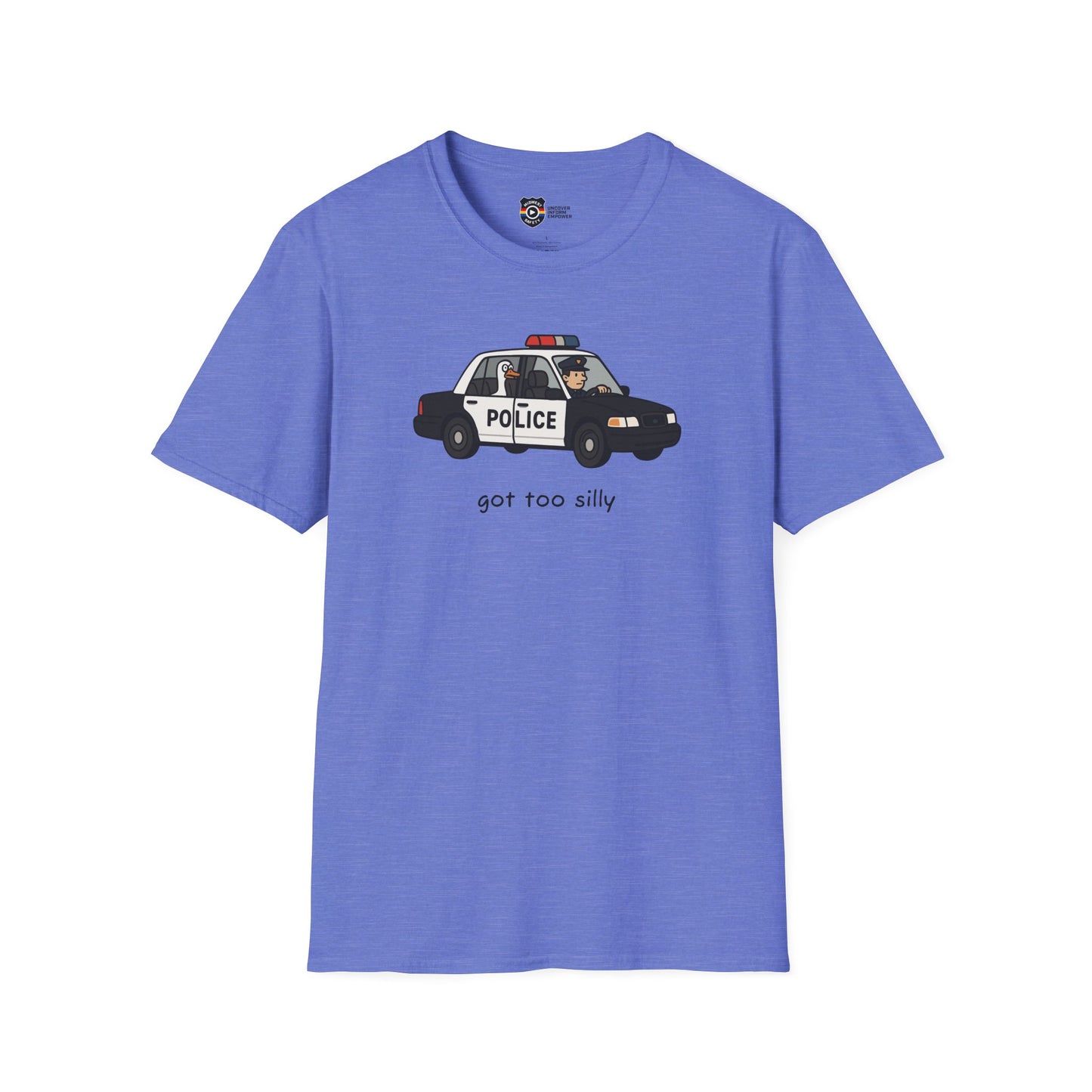 Unisex Softstyle Police Silly T-Shirt - Fun & Quirky Graphic Tee Alternate