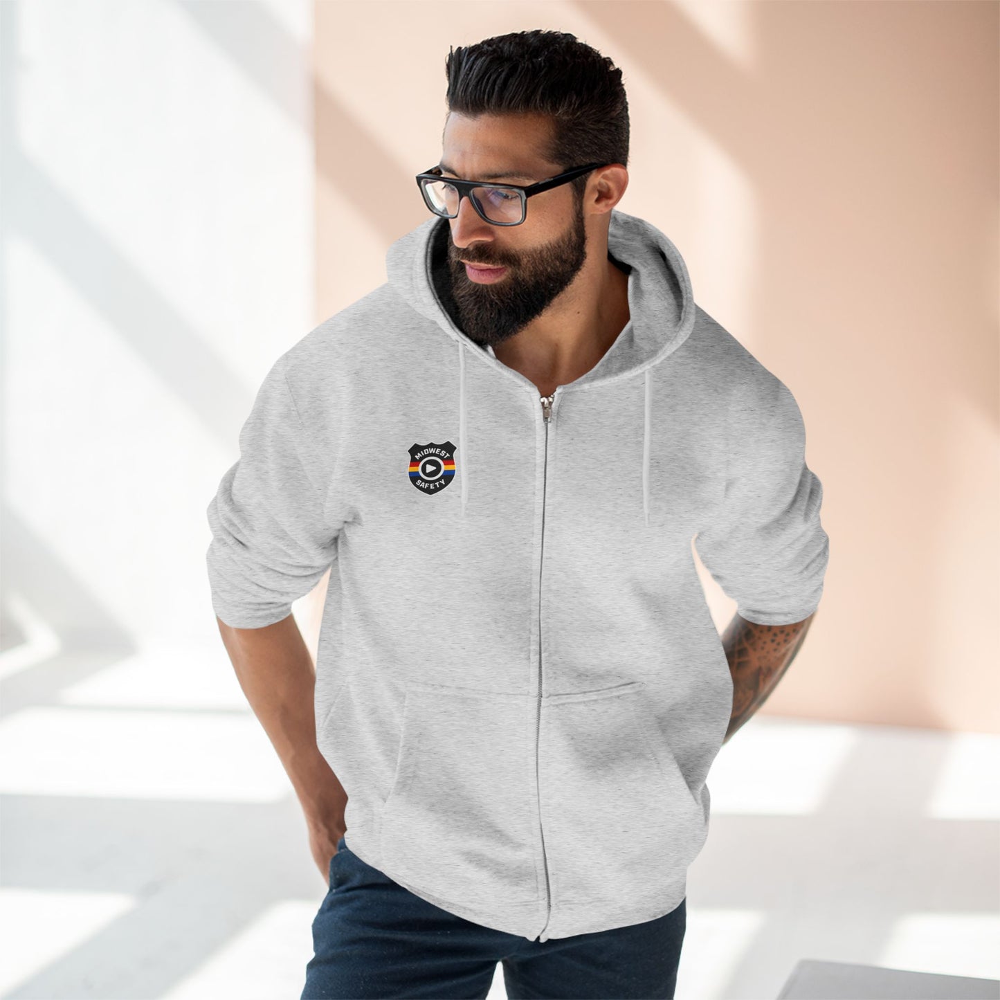 Cozy Unisex Zip Hoodie with Unique Design - Perfect for Casual Wear