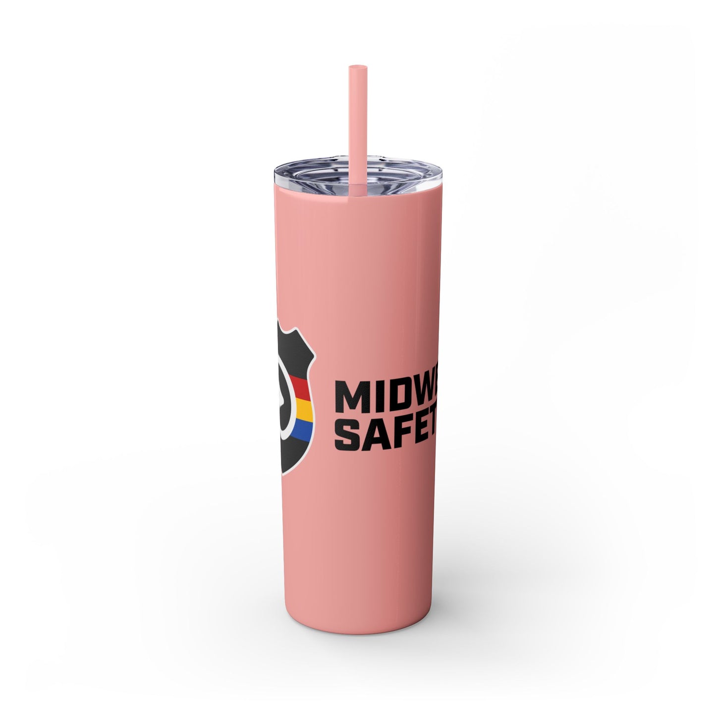 20oz Skinny Tumbler with Straw - MIDWEST SAFETY Design