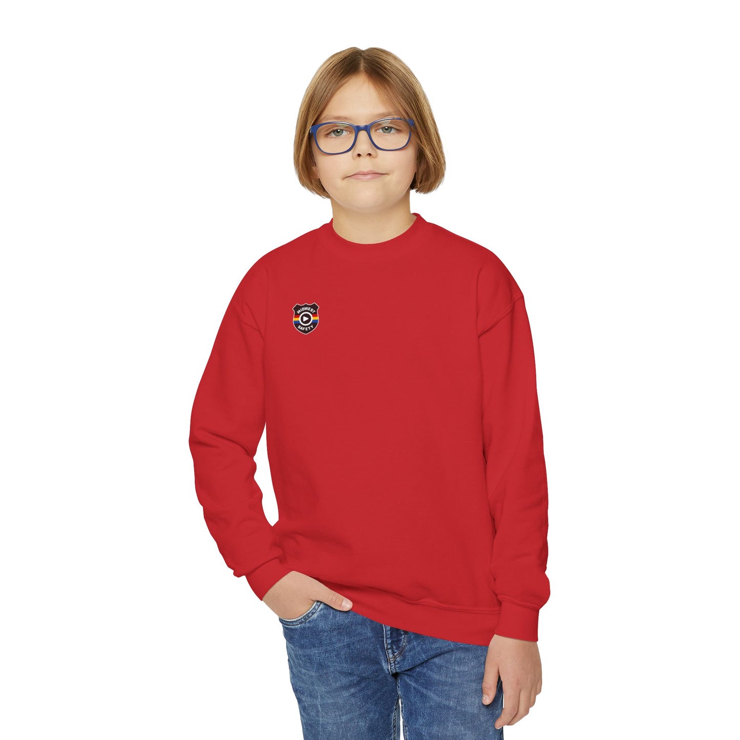 Youth Crewneck Sweatshirt - Cute Logo Design, Cozy Kids Apparel for Everyday Wear, Gifts for Birthdays, Holidays