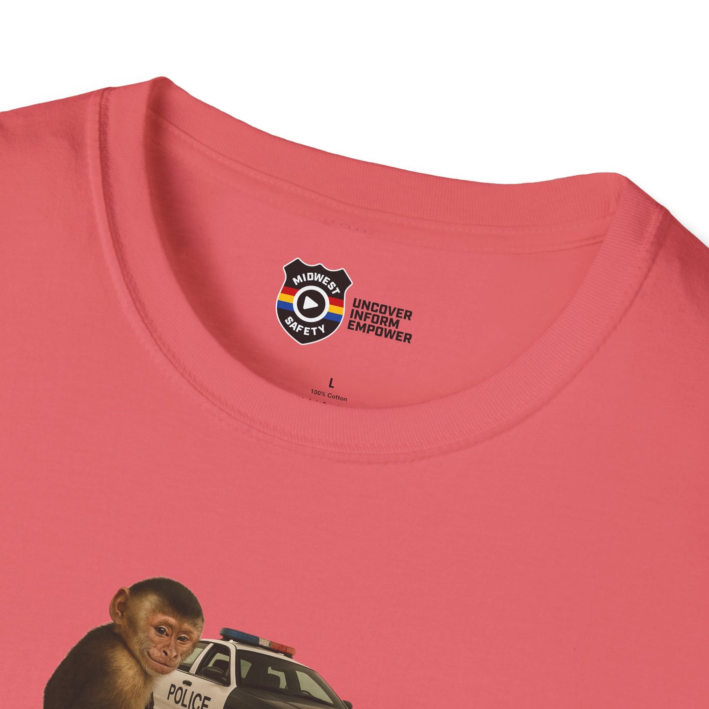 Went Bananas Unisex Softstyle Police Silly T-Shirt - Fun & Quirky Graphic Tee