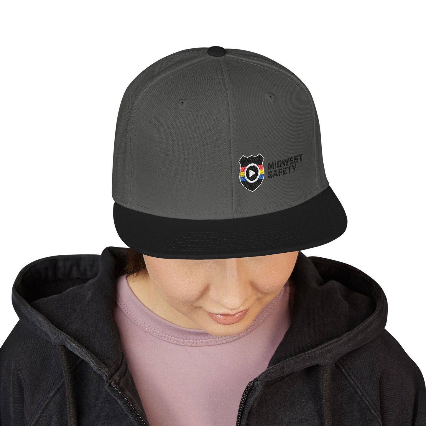 Midwest Safety Snapback Hat, Embroidered Cap, Stylish Men’s/Gifts for Him, Casual Go-to Accessory, Everyday Wear, Cool Streetwear