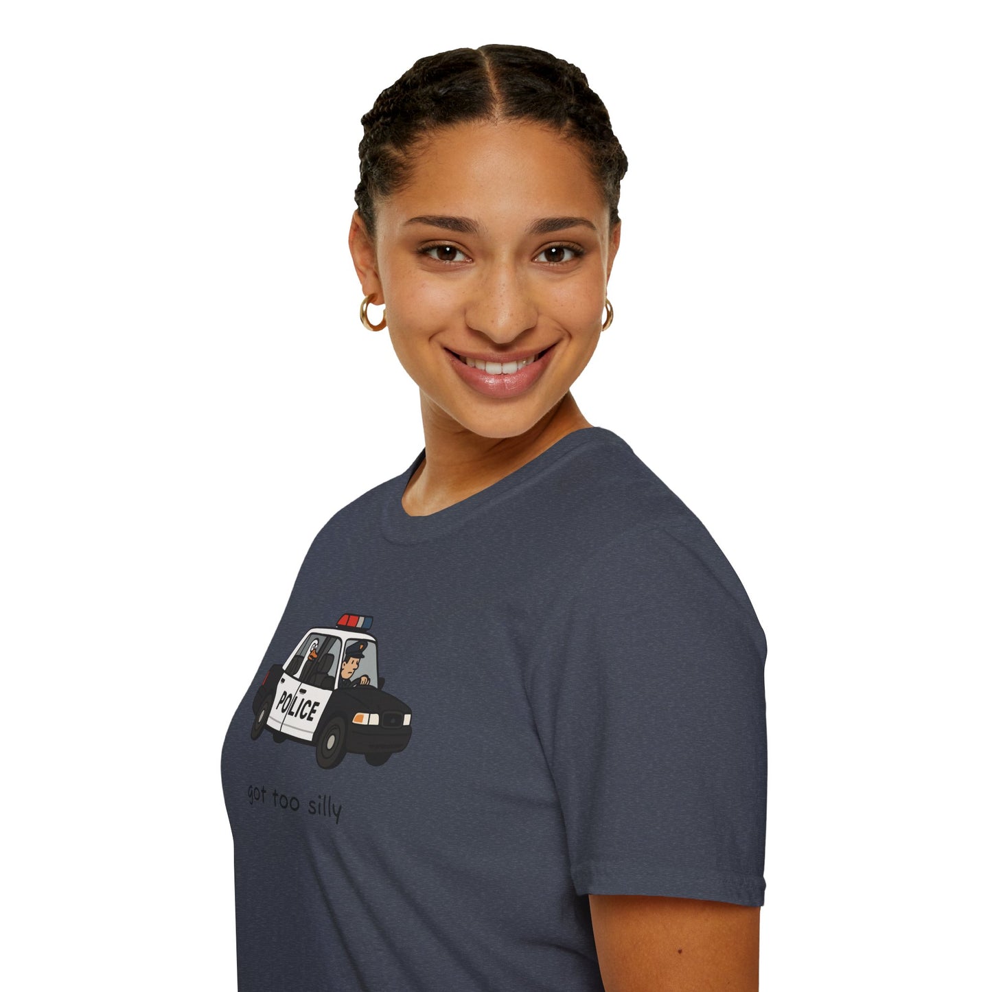 Unisex Softstyle Police Silly T-Shirt - Fun & Quirky Graphic Tee Alternate