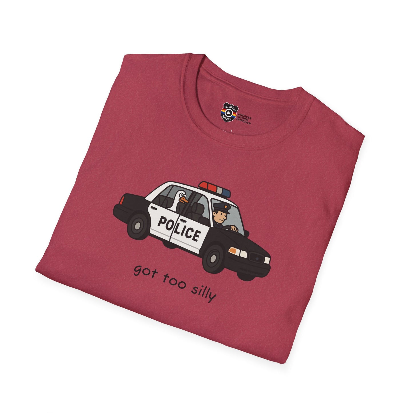 Unisex Softstyle Police Silly T-Shirt - Fun & Quirky Graphic Tee Alternate
