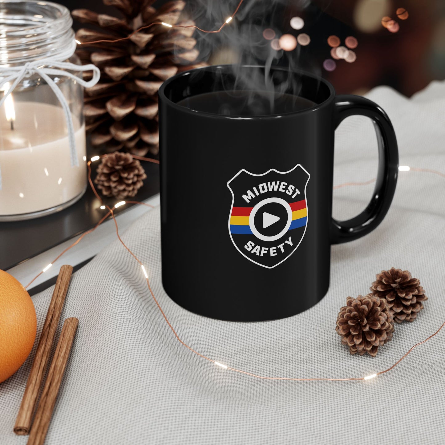 Midwest Safety Black Mug - 11oz & 15oz