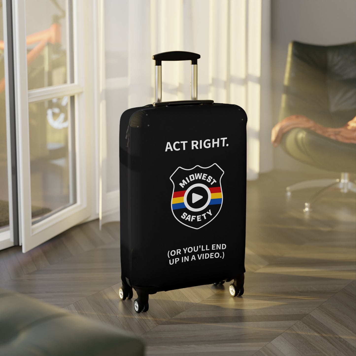 Midwest Safety Luggage Cover - Travel in Style with a Warning