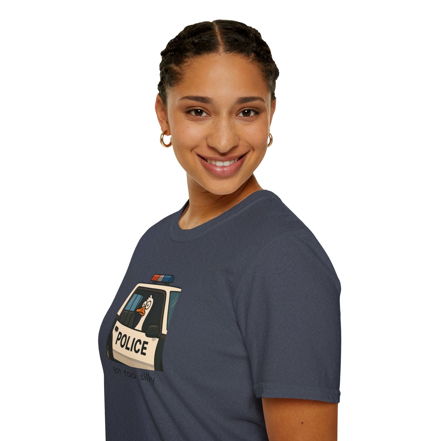 Unisex Softstyle Police Silly T-Shirt - Fun & Quirky Graphic Tee