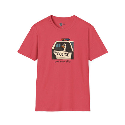 Unisex Softstyle Police Silly T-Shirt - Fun & Quirky Graphic Tee