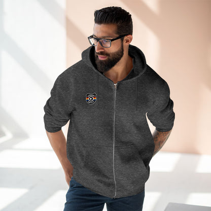 Cozy Unisex Zip Hoodie with Unique Design - Perfect for Casual Wear