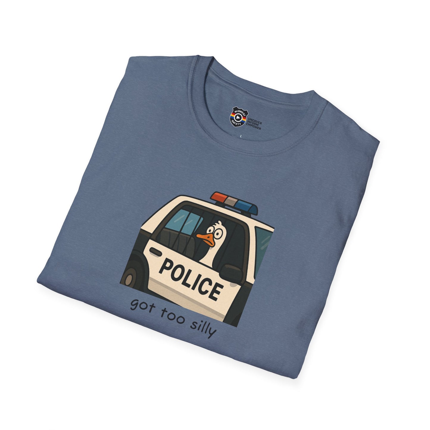 Unisex Softstyle Police Silly T-Shirt - Fun & Quirky Graphic Tee