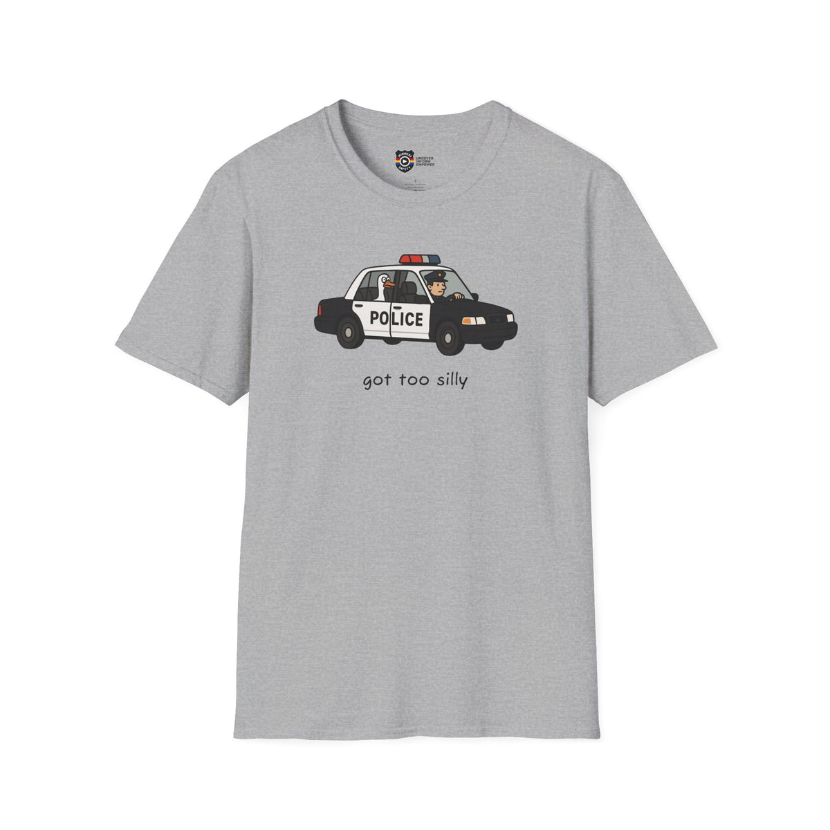 Unisex Softstyle Police Silly T-Shirt - Fun & Quirky Graphic Tee Alternate