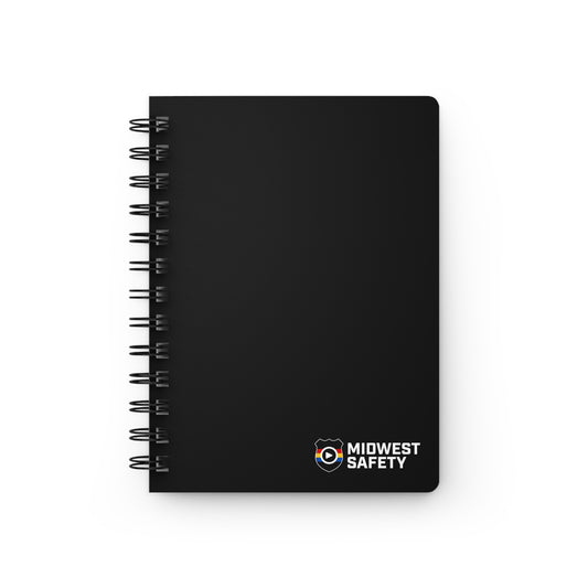 Minimalist Spiral Bound Journal for Daily Planning, Note Taking, Personal Reflections, Gift for Students, Black Notebook, Stationery