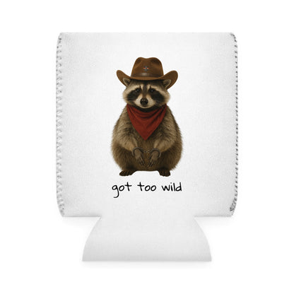 Wild Raccoon Can Cooler Sleeve | Funny Drink Holder for Parties, BBQs, Camping, Gifts for Friends, Summer Fun
