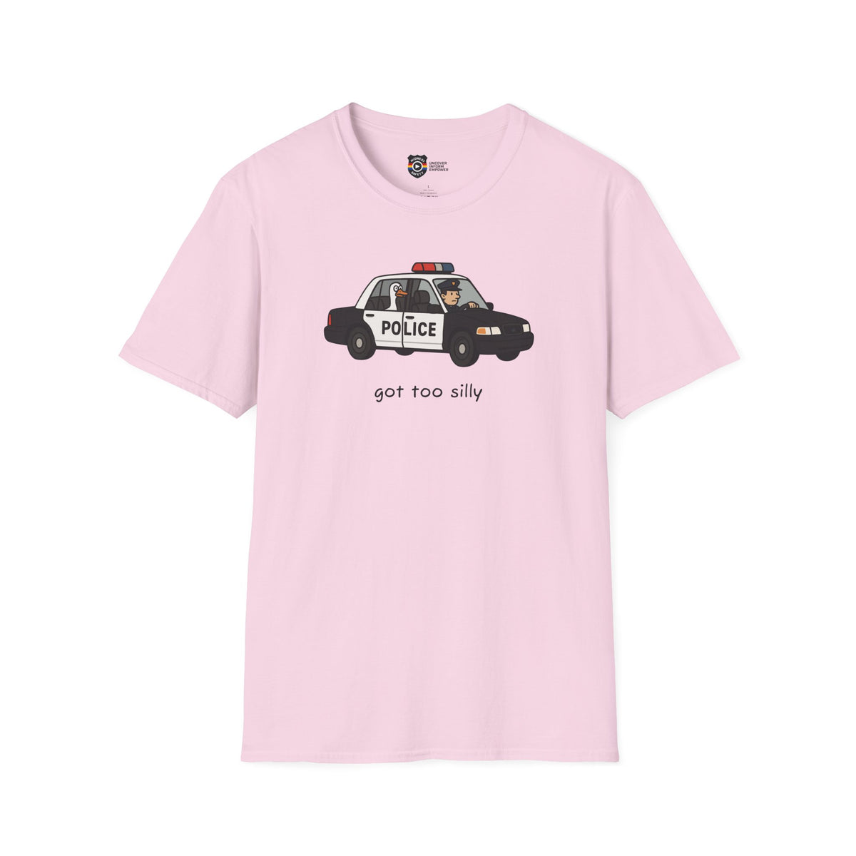 Unisex Softstyle Police Silly T-Shirt - Fun & Quirky Graphic Tee Alternate